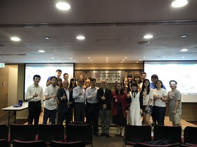 Group photo with the speaker and former HKIS QSD Chairman and Council members