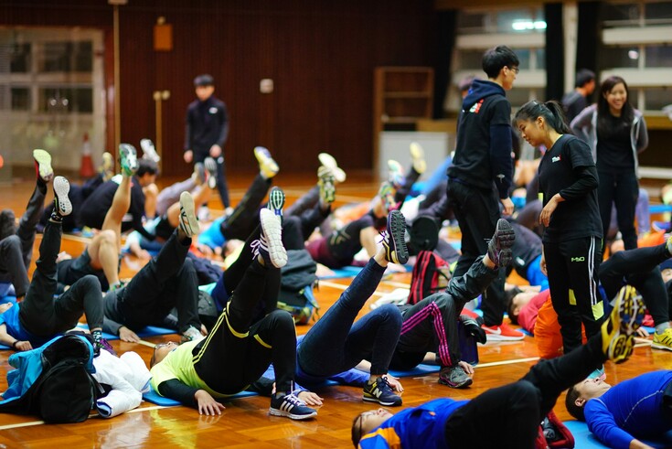 Year 3 student assisted head coach in training up the fitness level of the participants to prepare for the race